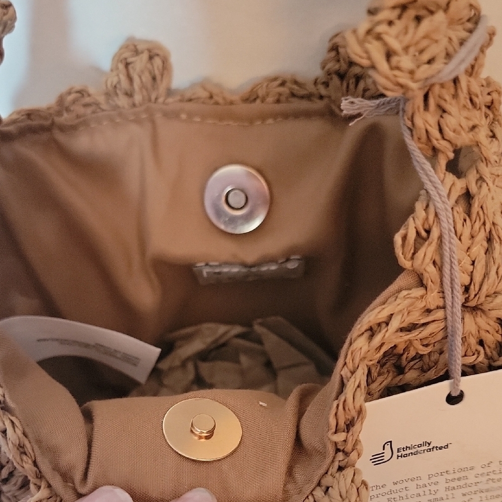 A New Day Brown Crochet Hand Bag, NWT - Picture 5 of 11